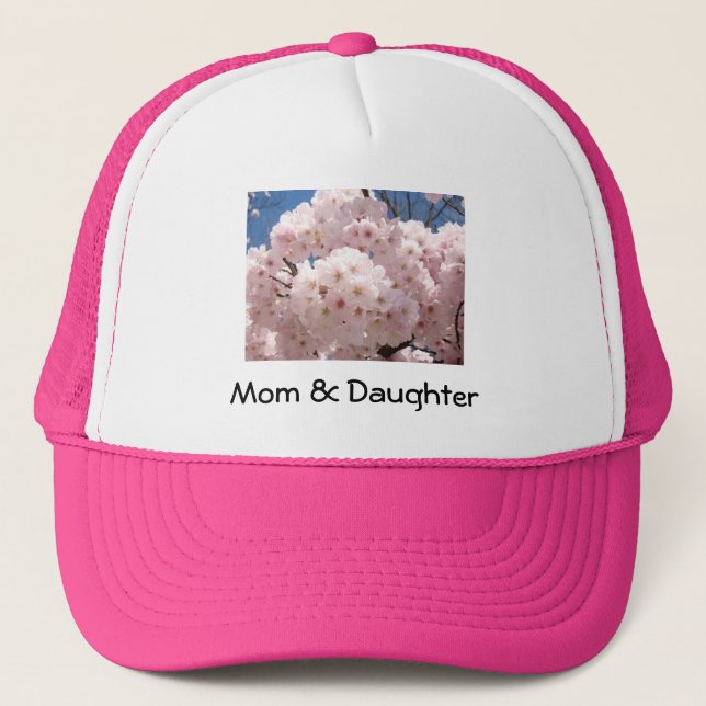 Mamma & Dotter Sporthatt Rosa Blommor Keps (Framsida)