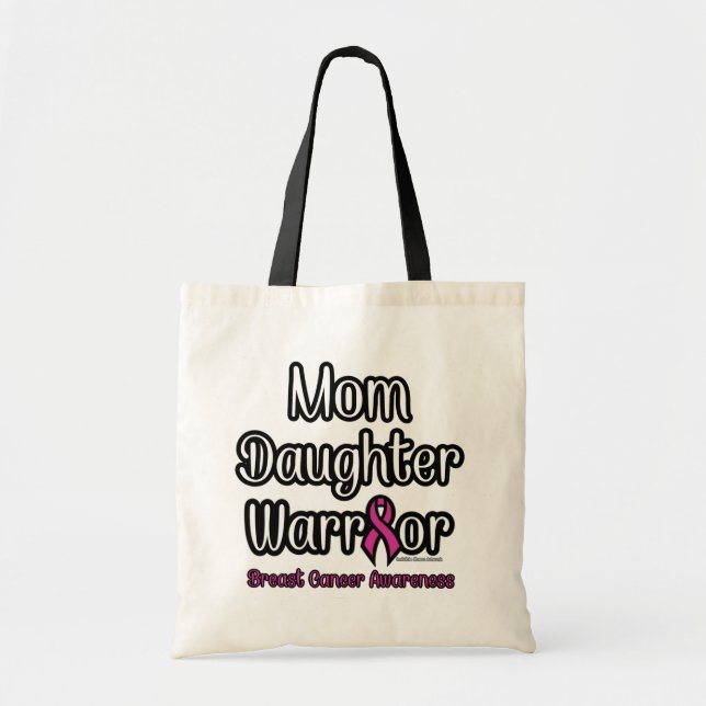 Mamma Dotter Warrior ...bröstcancer Tygkasse (Framsidan)