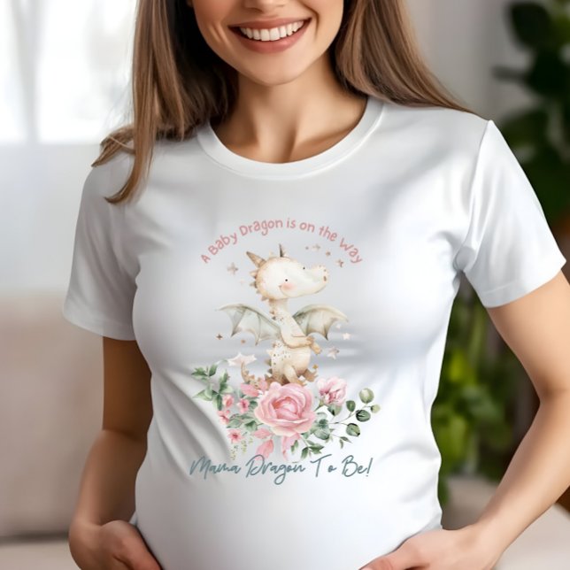 Mamma Dragon to be Baby Shower T Shirt (Skapare uppladdad)