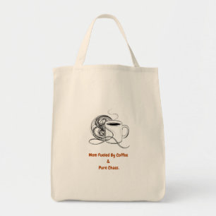 Mamma Driven Av Kaffe & Ren Kaos T-Shirt Roligt Tygkasse