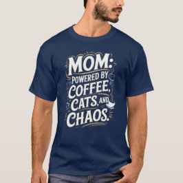 Mamma: Drivs av kaffe, katter och kaos T-Shirt