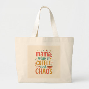 Mamma Drivs Av Kaffe Och Kaos Roligt Mamma Liv Jumbo Tygkasse