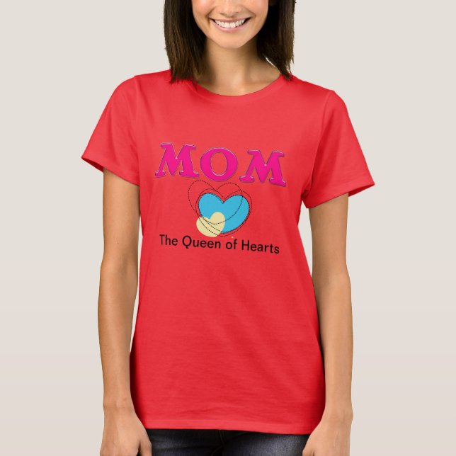 Mamma - drottning av Hearts T-Shirt (Framsida)