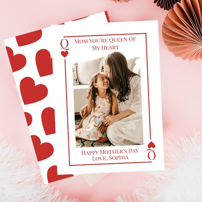 Mamma drottning av mitt hjärta Photo Mors dag Card Julkort (Skapare uppladdad)