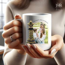 MAMMA Drottning över mitt liv, Guldmanus Svart Sch Kaffemugg