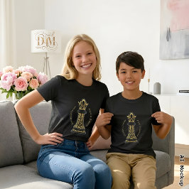 MAMMA Drottning över mitt liv, Guldskrift Svart Sc T Shirt
