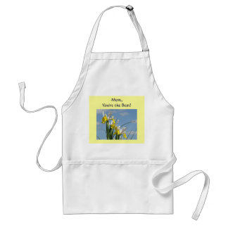 Mamma Du är den bästa! förkläde Gula Iris Blommor