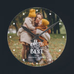 "Mamma du är den bästa" Personligen Foto Rund Klocka<br><div class="desc">Lägg till ditt foto och meddelande till Mamma till den här vackra designen för en perfekt till Mors dag,  jul,  födelsedag osv.</div>