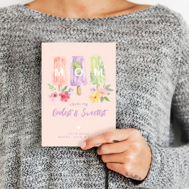 Mamma Du är den kolaste och sötaste | blommigt för Kort