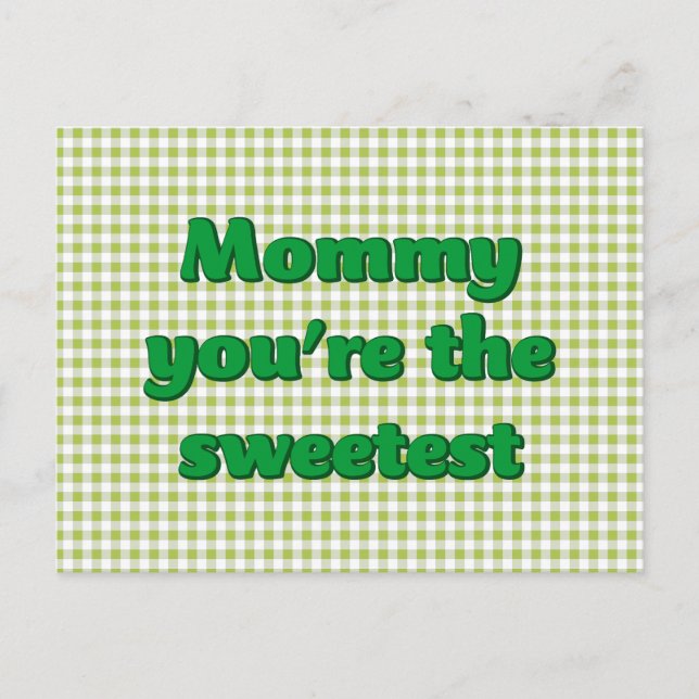 Mamma du är det sötaste Mors dag vykort (Framsida)