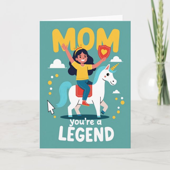 Mamma du är en legend konstkort kort (Framsida)