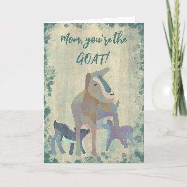 Mamma, du är GOAT Funny Mors dag Kort (Framsida)