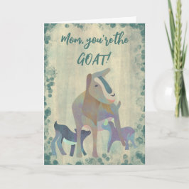 Mamma, du är GOAT Funny Mors dag Kort