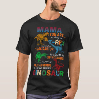 Mamma du är lika stark som ReFunny Dinosaur Mamma T Shirt
