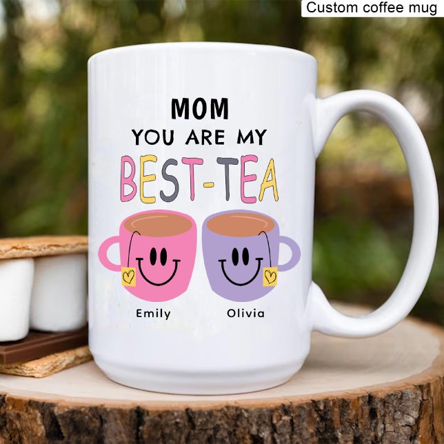 Mamma du är min bästa tea, Mamma-födelsedagen Kaffemugg (Mom You Are my Best-Tea, Mom Birthday Coffee Mug)