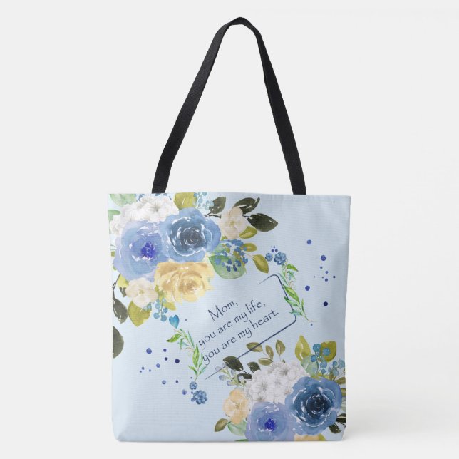 Mamma, du är min hjärta Tote Bag Tygkasse (Framsida)