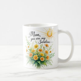 Mamma, du är min solsken | Blommigtens vattenfärg Kaffemugg