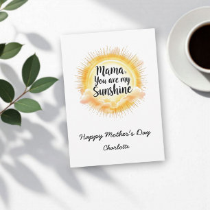 Mamma du är min solsken Cute Mor dag Kort