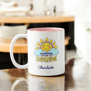 Mamma, du är min solsken Cute Mors dag Två-Tonad Mugg