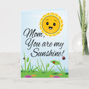 Mamma Du är min solsken, Mors dag Hälsning Kort
