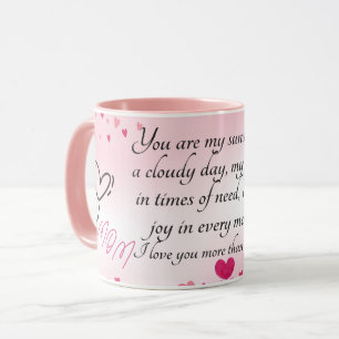 mamma Du är min solsken på en grumlig dag Mugg