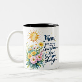 Mamma, du är min solsken - två ton Mugg (11 oz) |