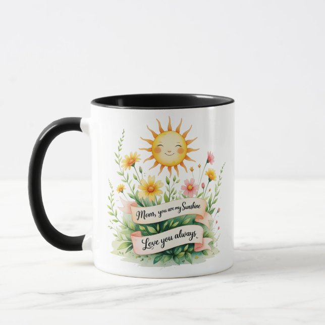 Mamma, du är min solskin - Combo Mugg (11 oz) (Vänster)
