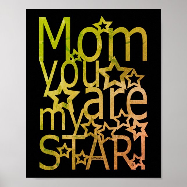 MAMMA DU ÄR MIN STAR mors dag-presentidé Poster (Framsidan)