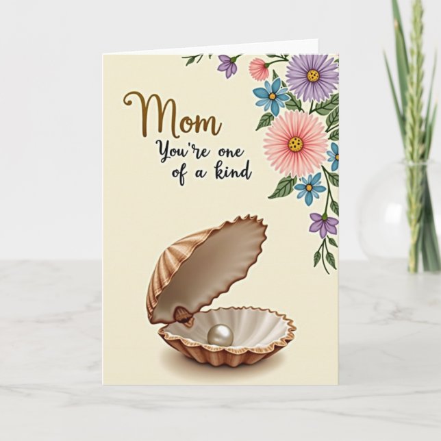 Mamma Du är speciell Pärlskal kort (Framsida)