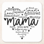 Mamma du är underlägg papper kvadrat<br><div class="desc">Mamma som du är Papper Underlägg</div>