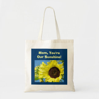 Mamma du är vår solsken! Totebag Solrosor gåvor Tygkasse