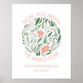 Mamma du Elak världen till mig Mors dag Poster