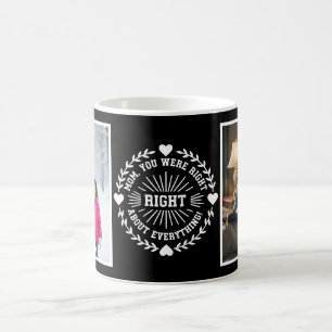 Mamma du hade rätt 2 Foto Roligt Modernt svart Kaffemugg