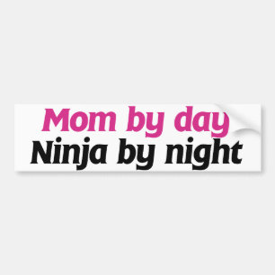 Mamma efter dag Ninja efter natt Bildekal