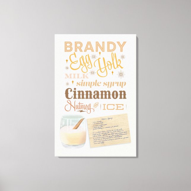 Mamma Eggnog Recipe Canvastryck (Framsida)