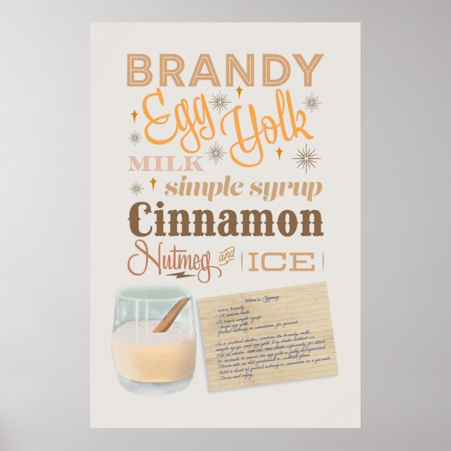 Mamma Eggnog Recipe Poster (Framsidan)