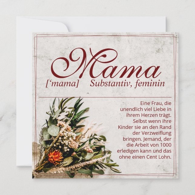 Mamma - einfach unersetzlich - Bouquet (Framsida)