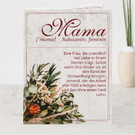 Mamma - einfach unersetzlich - Bouquet Kort