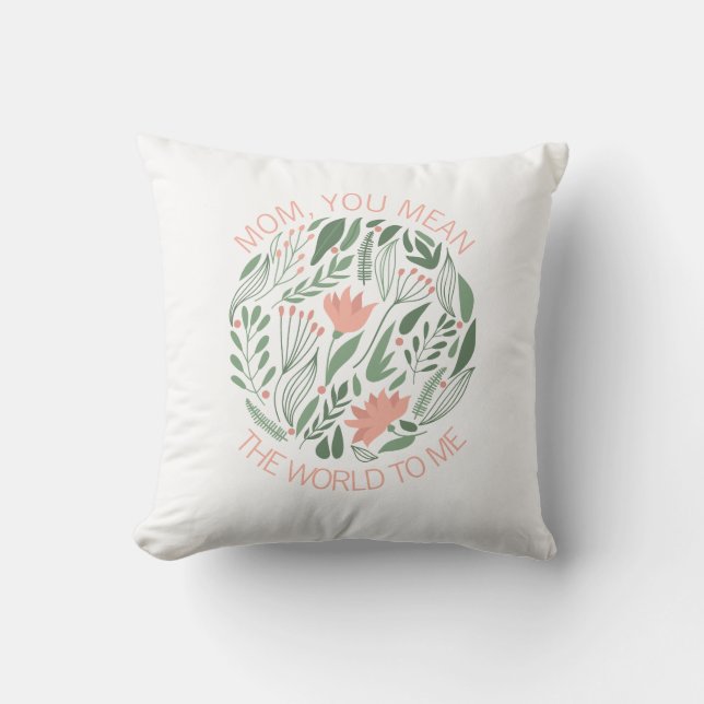 Mamma-Elaket till mig Mors dag Dekorativ kudde (Framsida)