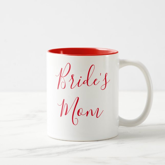 Mamma Elegant  Calligraphy Bröllop Två-Tonad Mugg (Höger)