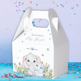 Mamma Elephant Greenery Baby Shower Presentaskar