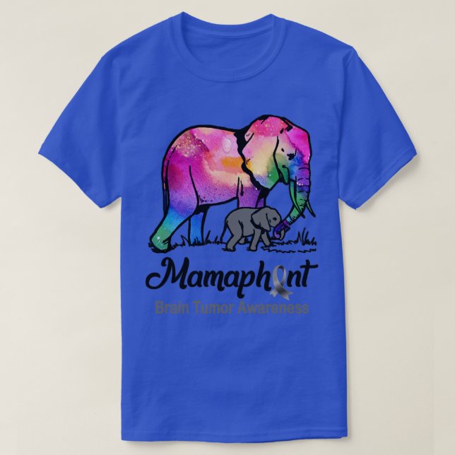 Mamma Elephant Mamaphant Brain Tumor Awareness T Shirt (Design framsida)