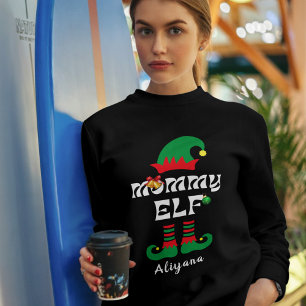 Mamma elf-familjens matchande julomsutrustning i n t shirt