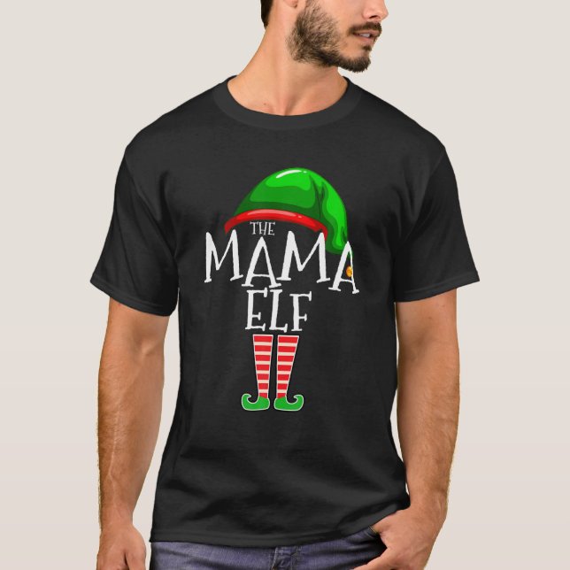 Mamma Elf Family Matching Group julklapp Gran T Shirt (Framsida)
