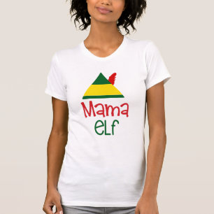 Mamma Elf-Helgdag - Roligt T Shirt