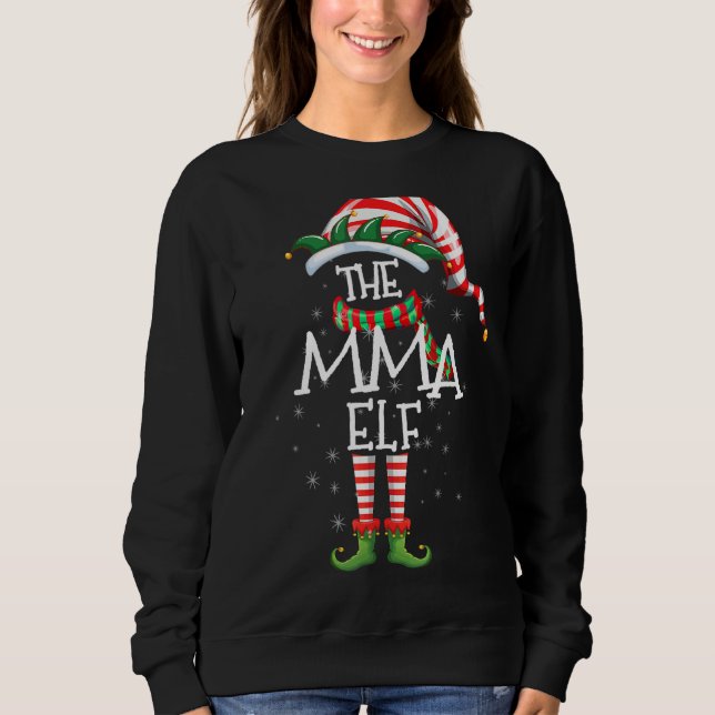 Mamma Elf Matching Family Group jul Party T Shirt (Framsida)