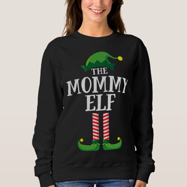 Mamma Elf Matching Family jul Party T Shirt (Framsida)