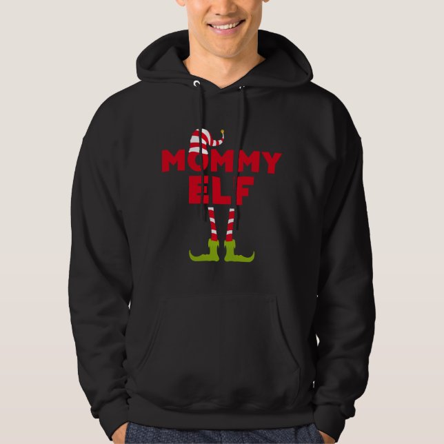 Mamma Elf Matching Julkostym Hoodie (Framsida)