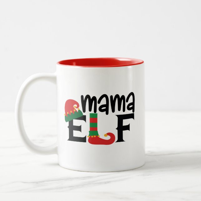 Mamma Elf Två-Tonad Mugg (Vänster)