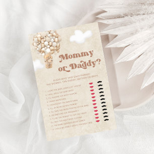 Mamma eller Nalle Baby Shower-spel